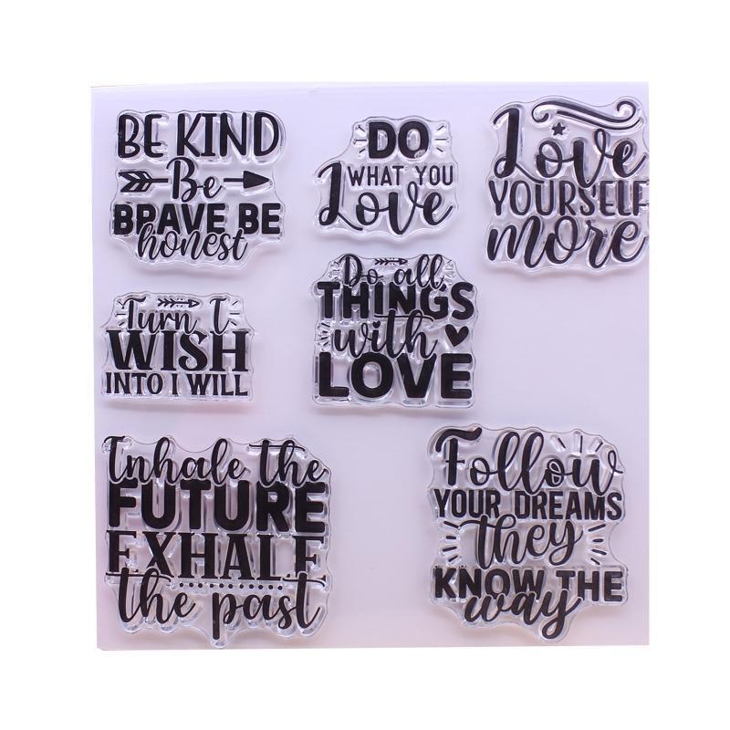 Faith Encouragement Words Clear Stamp Seal Handmade Crafts Embossing Decor