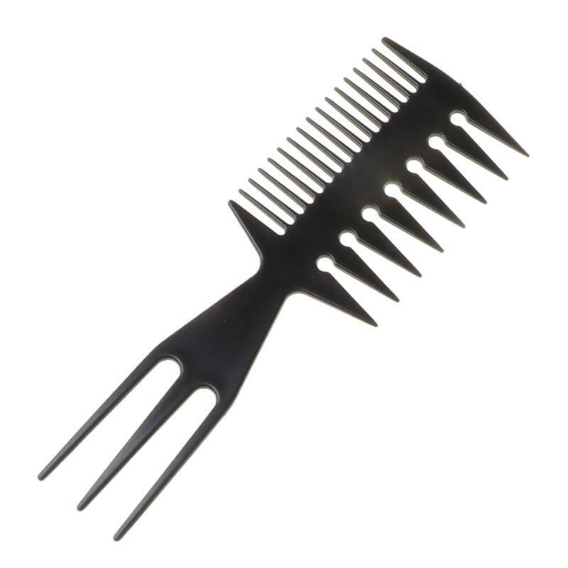 10Pcs Black Pro Salon Hair Styling Hairdressing Plastic Barbers Brush Combs Set