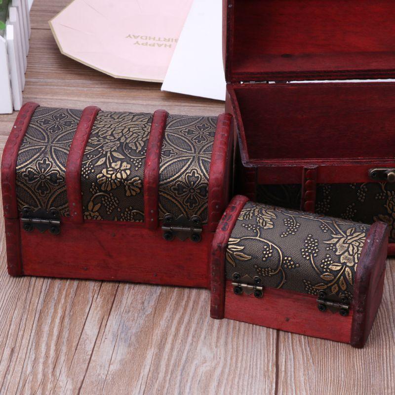3Pcs Wooden Jewelry Box for Women Organizer Case Solild Wood for Jewelry Watches