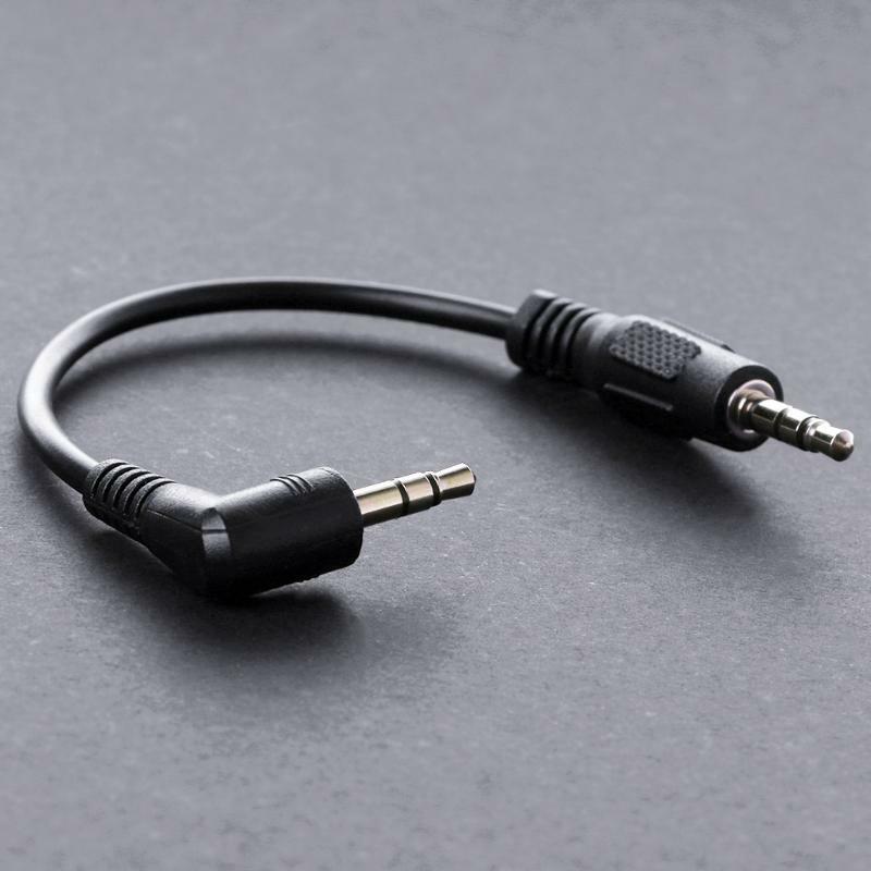 10cm Auto Car Right Angle Male To Male 3.5mm Aux Jack Speaker Audio CableAdapter