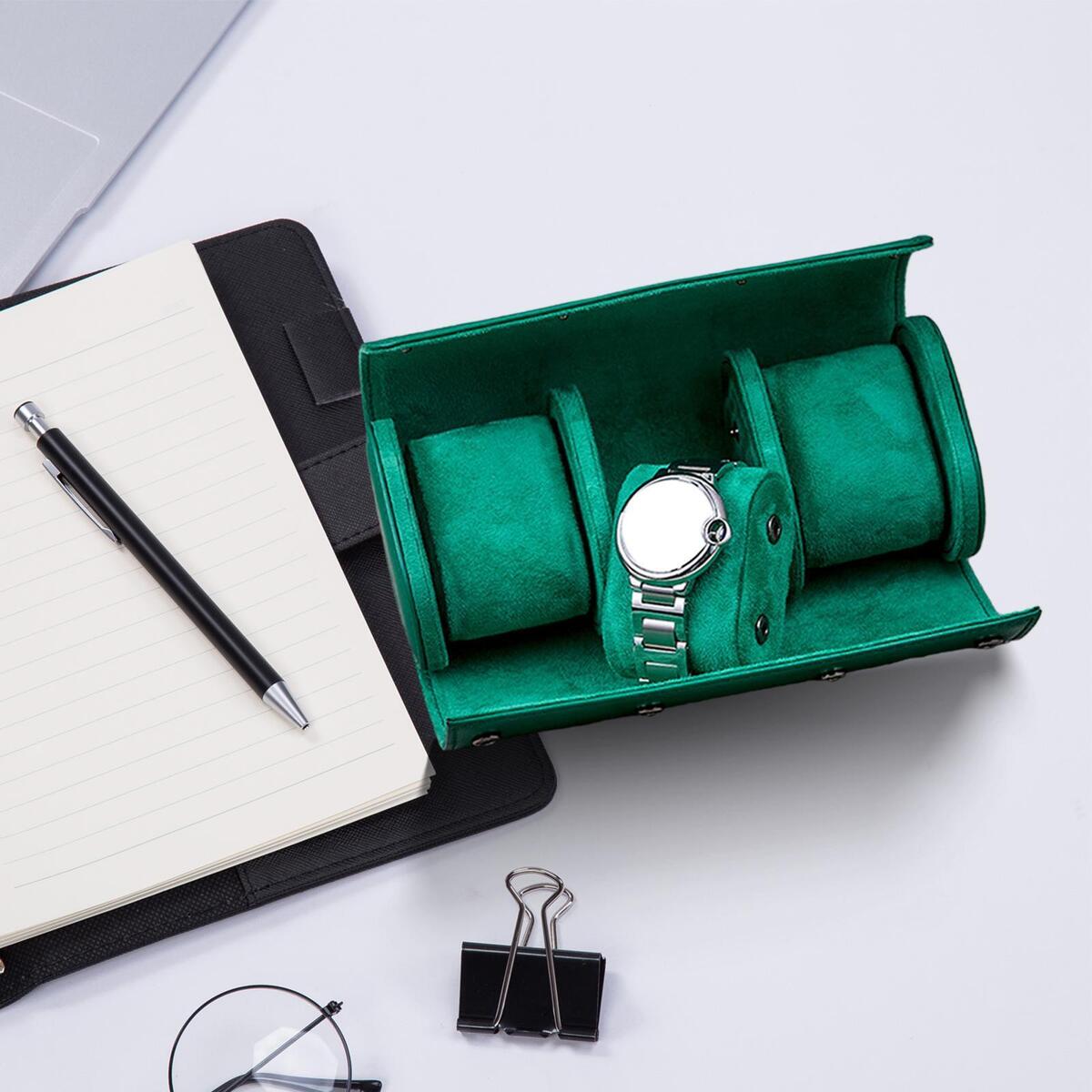 2x 3 Slots  Luxury PU Watch  Travel Case Watches Organizer