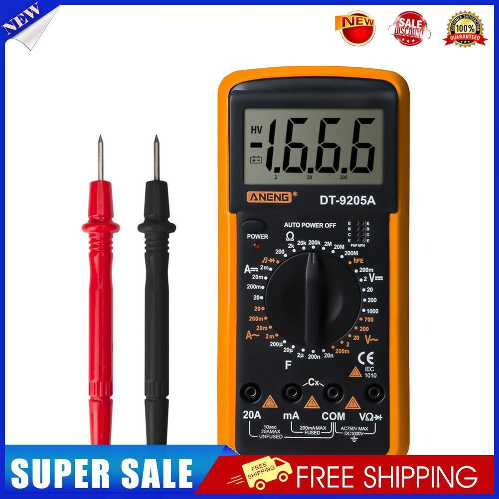 ANENG DT-9205A Digital Voltmeter Current Voltage Resistance Tester (Yellow)
