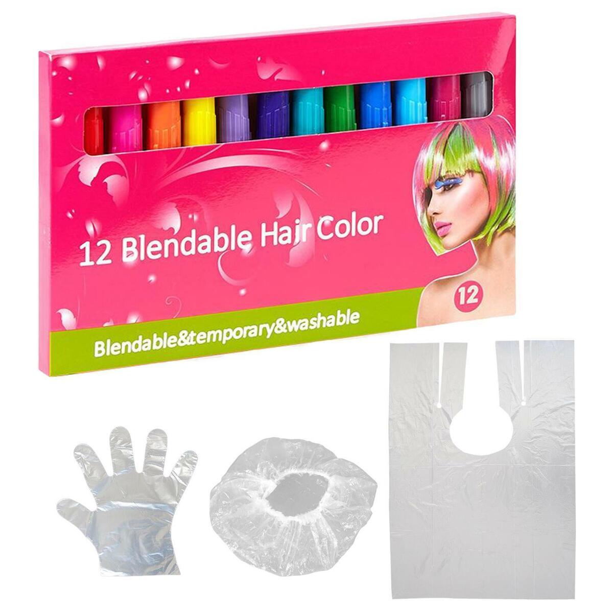 Temporary  Washable  Chalk Color Dye Stick Salon for Party