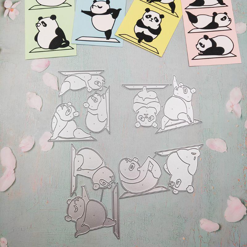 Yoga Panda Metal Cutting Dies Stencil Scrapbooking DIY Album Stamp Paper Emboss