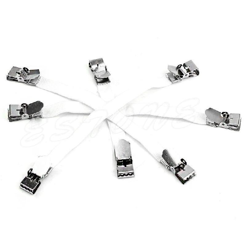 4 Metal Bed Sheet Fasteners Clip Grippers Mattress Strong Elastic Holder New