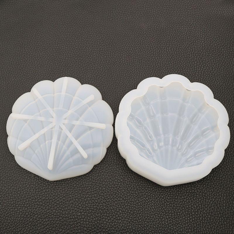 Table Top Storage Box Silicone Mold Shell Shape Mold Case Mold for DIY Art Craft
