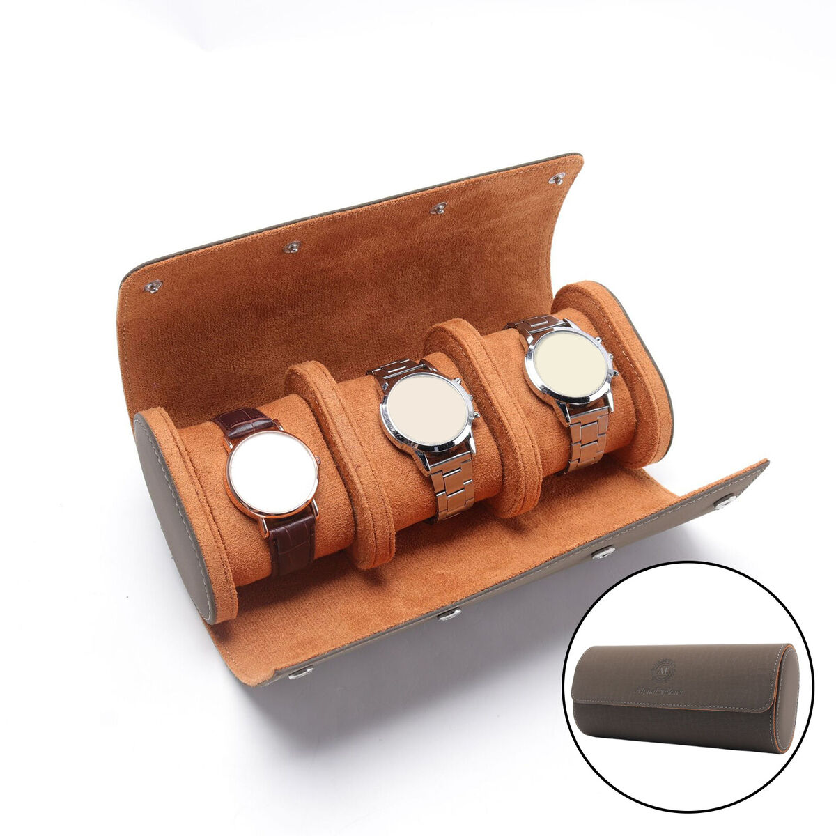 3 Slot Hard Watch Travel Case  Box Jewelry Storage Pouch for