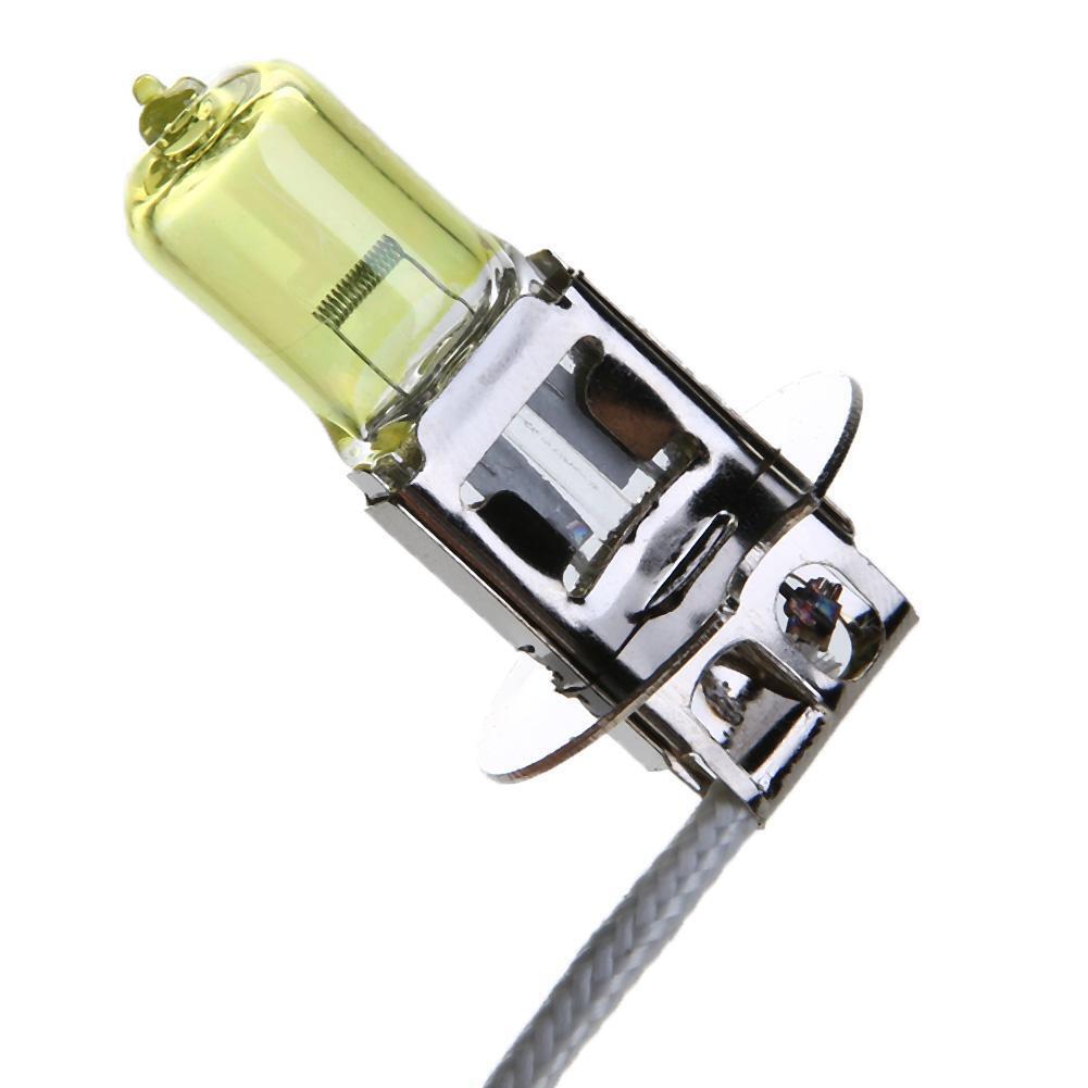2pcs H3 12V 55W Yellow Halogen Xenon Light Bulbs for Car Headlamp Headlight