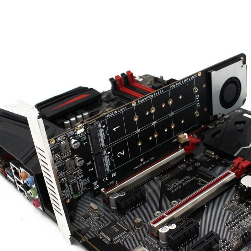 NVMe PCIe Adapter M.2 NVMe SSD to PCI-e 4.0 x16 Card Support M.2 (M Key) 2230-80