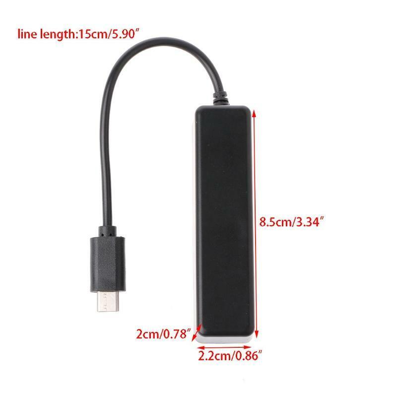 Multi-Port USB Type-C Hub 3 Port USB 2.0 Splitter High Speed SD TF Card Reader