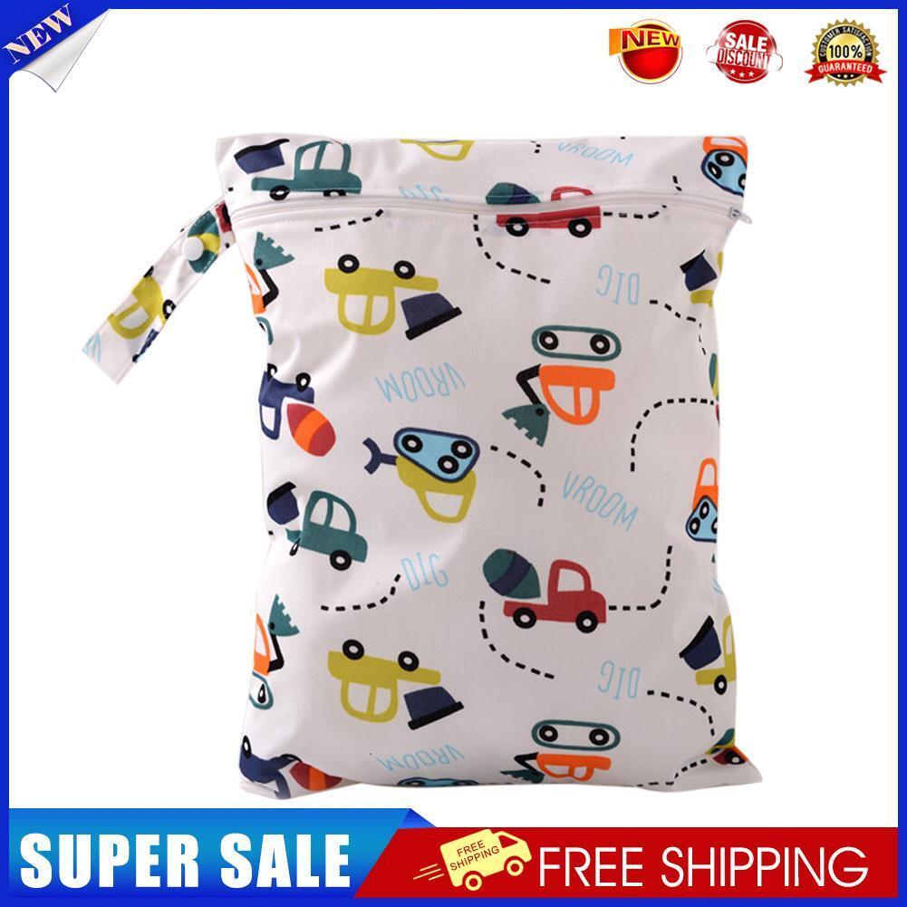 Baby Diaper Bags Character Print Changing Wet Bag Baby Cloth Diapers