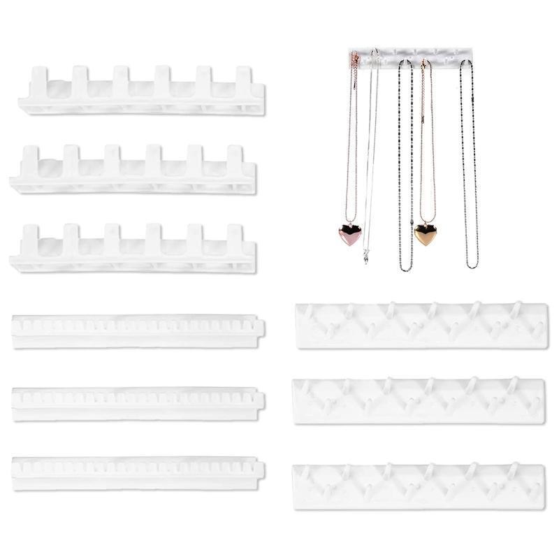 Adhesive Jewelry Storage Rack Sticky Jewelry Organizer Holder Rack Set