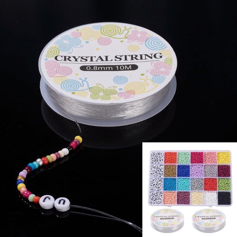 Acrylic English Alphabet Beads Set Rainbow Colored Glass Rice Beads for Gifts