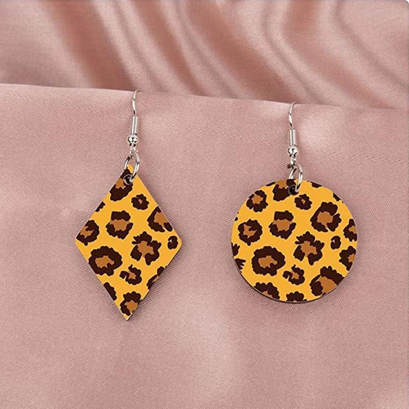 12PCS Sublimation Heat Transfer Earring Unfinished Wood Earring DIY Making Craft