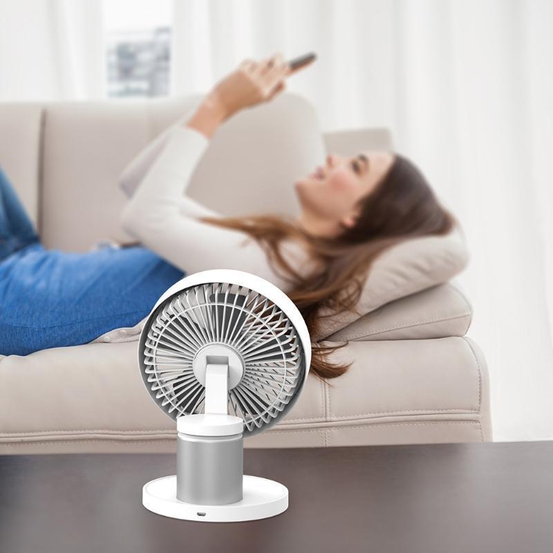 4000mAh Battery Operated Fan Portable Desktop Fan Strong Airflow Quiet Operation