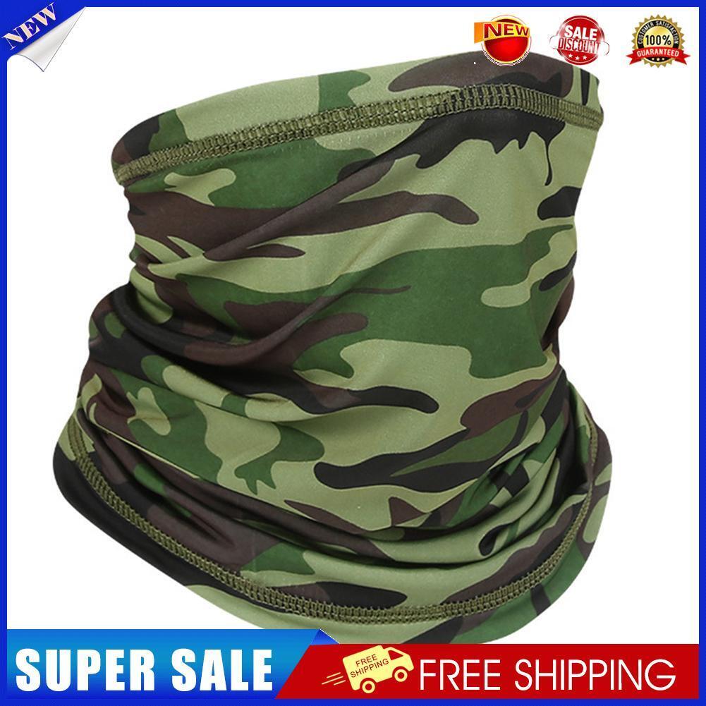 Cycling Neck Tube Scarf Ice Silk Running Bandana (Army Green Camouflage)