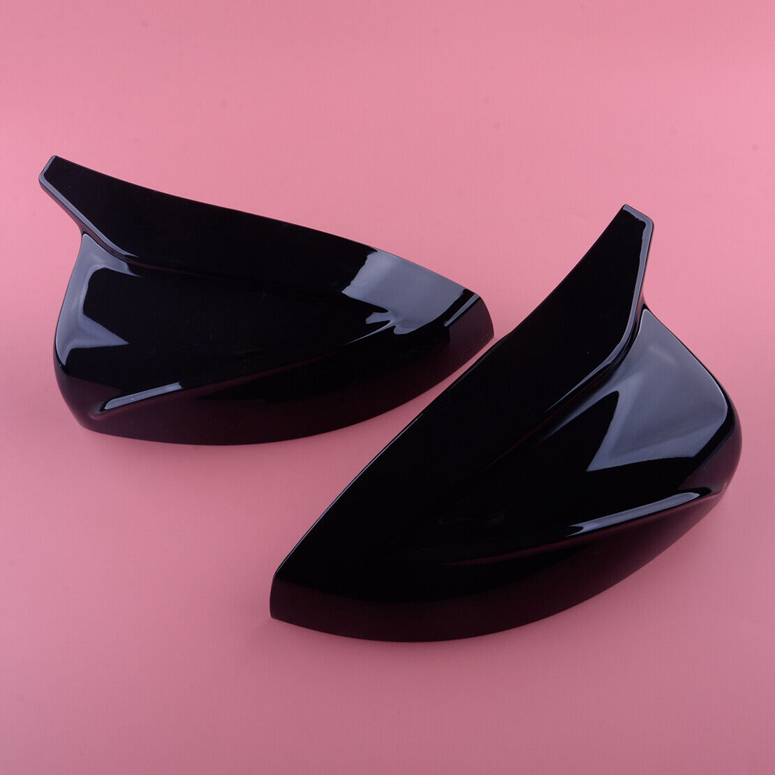 1Pair Glossy Black Side RearView Wing Mirror Covers Fit For Audi A3 S3 2014-2020