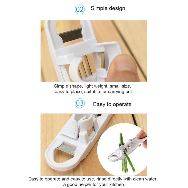 Green Beans Cutter Runner Bean Peeler Fruit Vegetable Slicer Stringer Remover