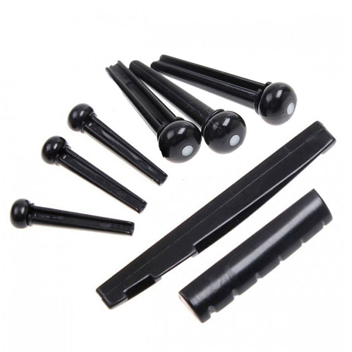 Wooden Classical Guitar Bridge with  Pegs Nut Saddle Repairing Kit