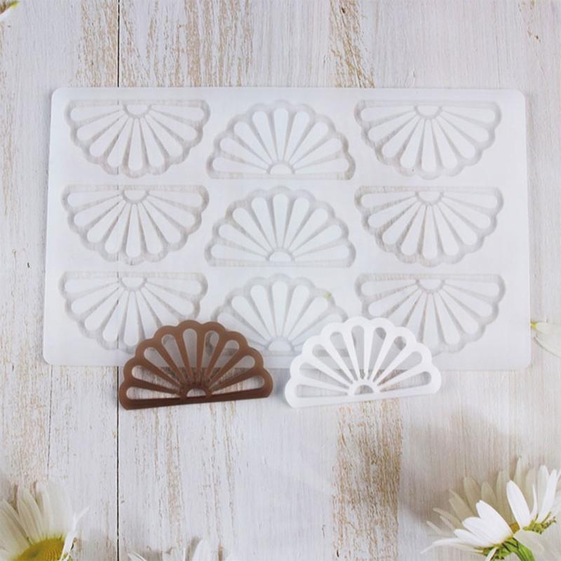 9 Cells Candy Molds Baking Gadgets Hollow Shell Shaped Gift for DIY Baking Lover