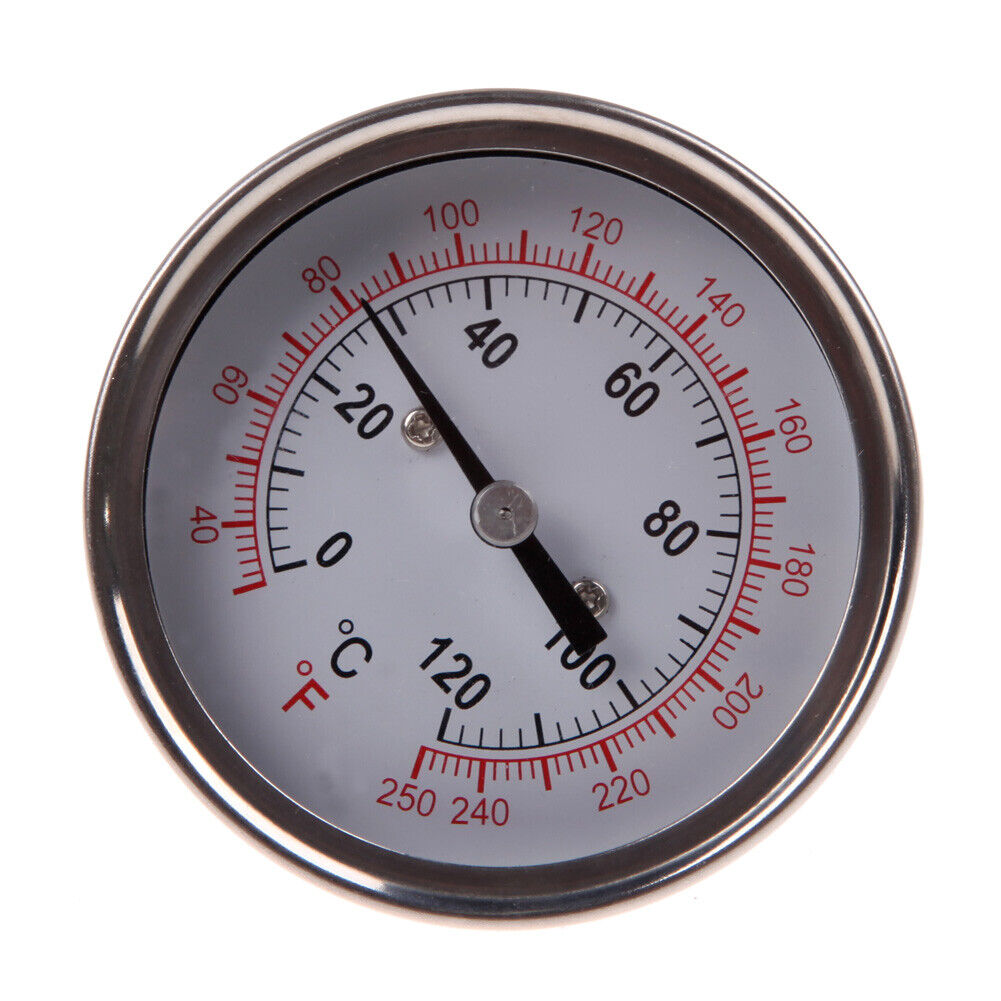 1/2"Stainless Steel Thermometer for a Moonshine Still Condenser or Brew Pot