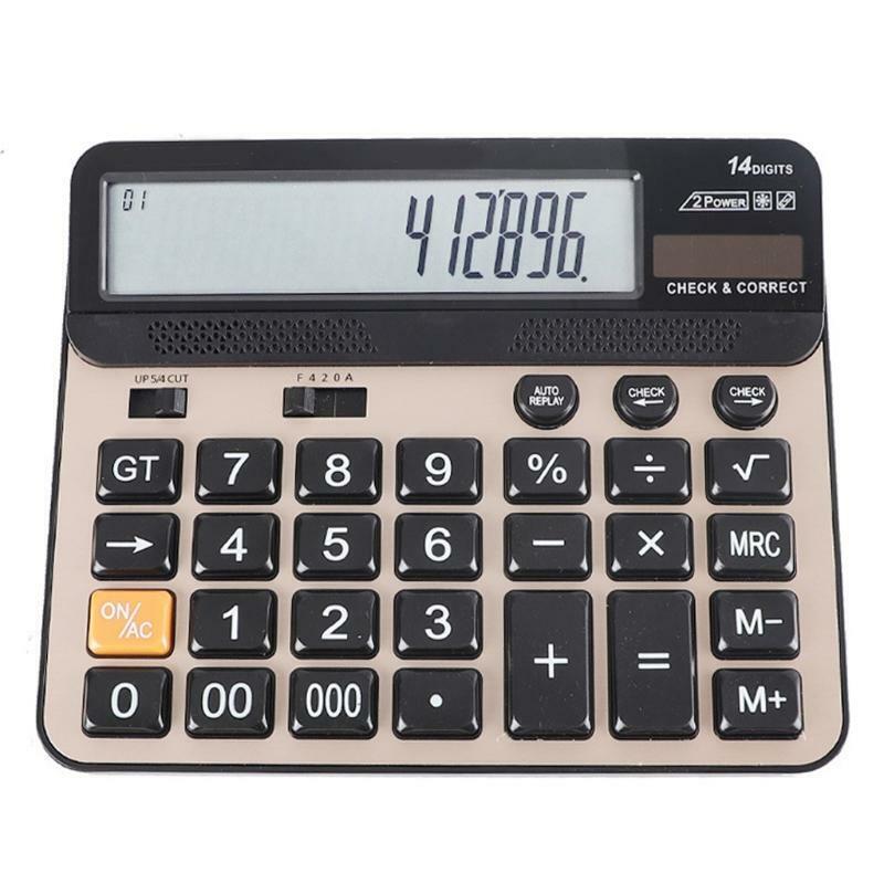 Home Office 14 Digits Electronic Calculator Large Screen Desktop Calculators