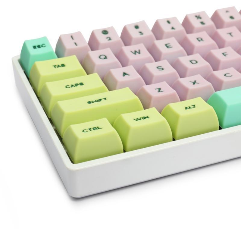 Silicone Waxy Pink Keycap GK2 Profile for Mechanical Keyboard Keycap GK64 tda68