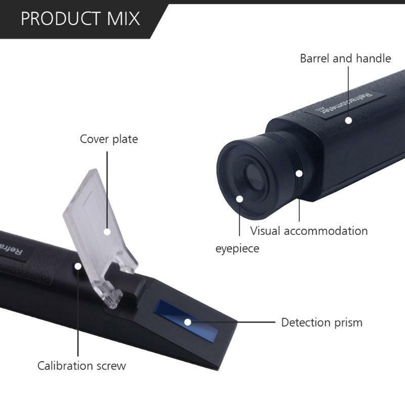Portable Refractometer with ATC Hand Held 0~32? Specific Food Milk Fruit Tester