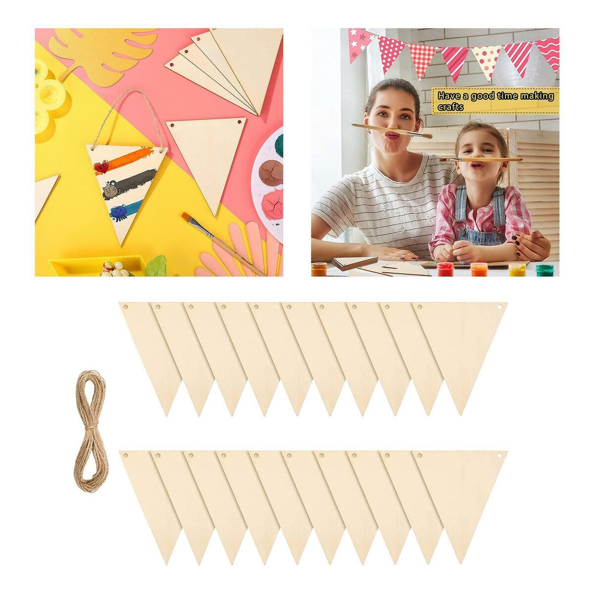 20Pcs Pennant Banner Triangle Flags Hanging  for Wedding  Decor