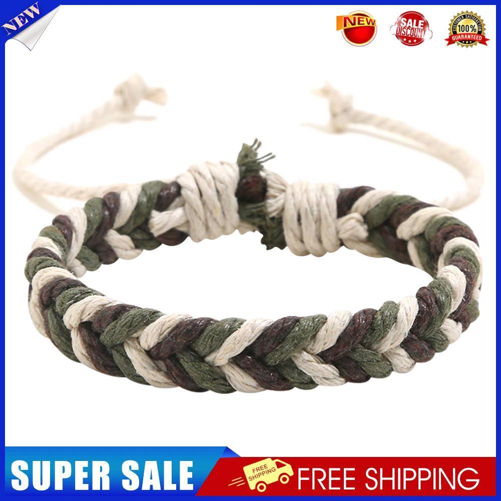 DIY Handmade Weave Rope Bracelet Colorful Ethnic Bangles Jewelry (Style 4)