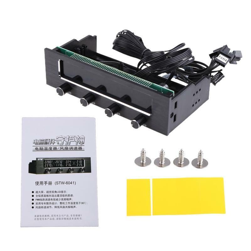 Computer CPU Cooling Fan Speed Controller LCD Front Panel Temperature Control