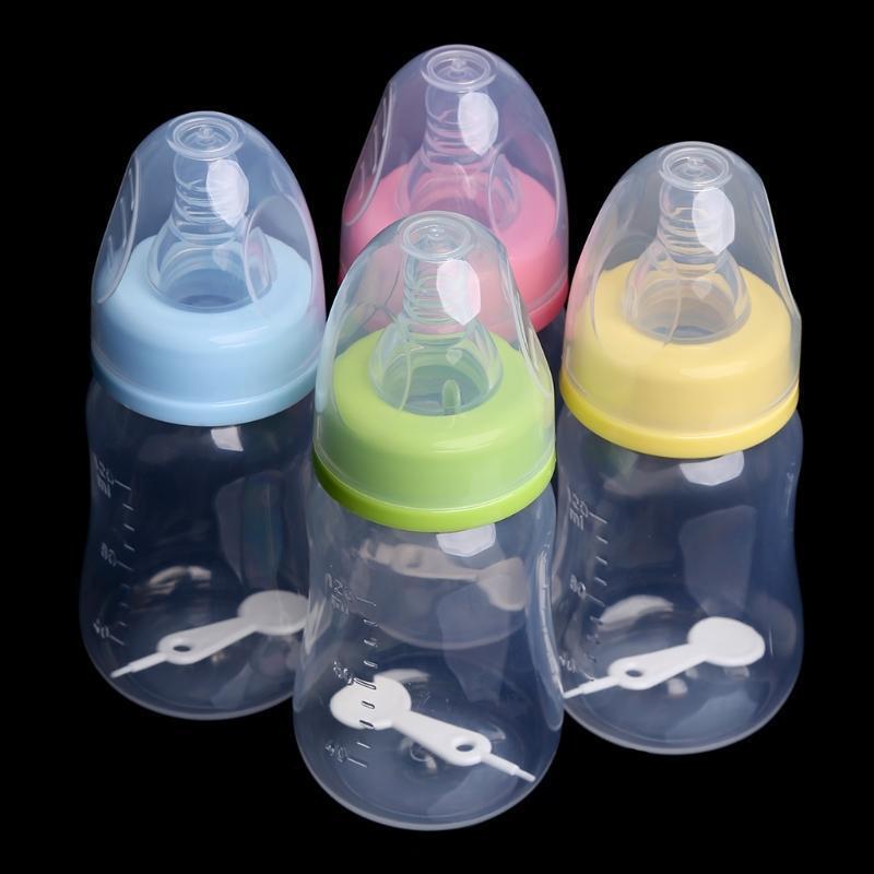 Durable BPA Free Natural PP Milk Feeding Bottle Wide Mouth Bottle Random Color