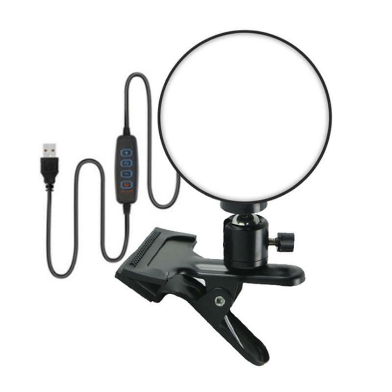 Rotatable Dimmable Round Selfie Ring Light 4 Inch Lamp Camera Phone Holder