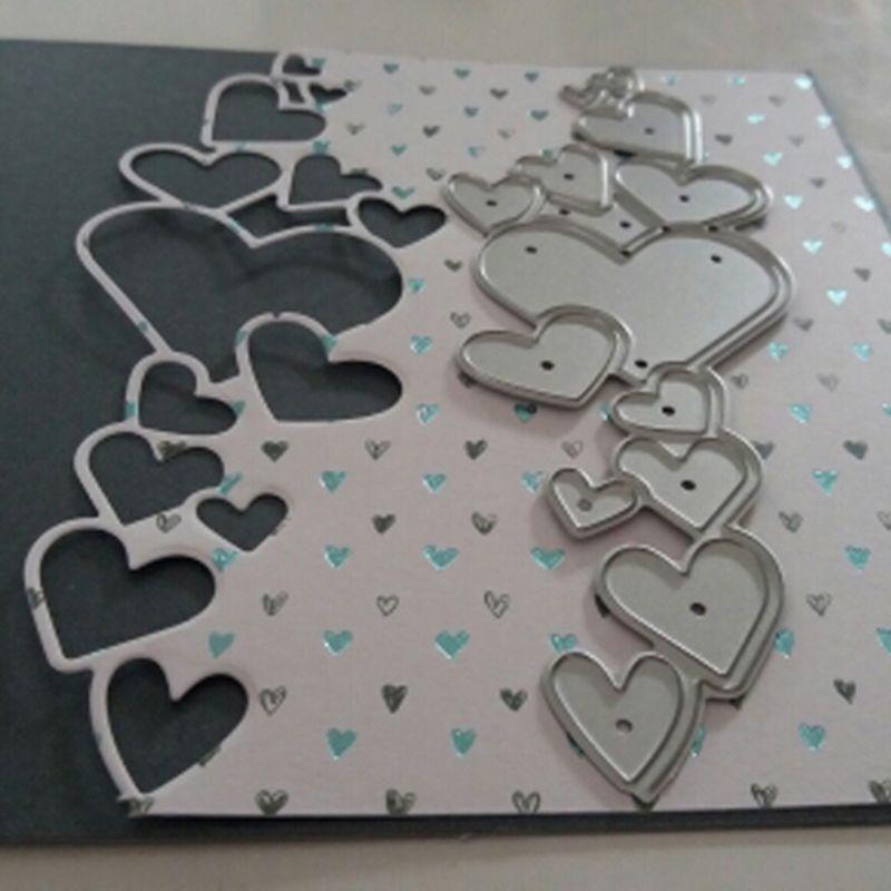 Love Hearts Metal Cutting Dies Stencil Scrapbooking DIY Album Stamp Paper Card