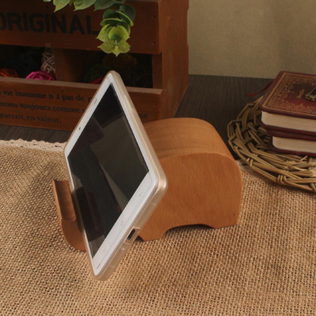 Cell Phone Elephant Stand, Wood Phone Holder, and Cute Phone Stand, Compatible