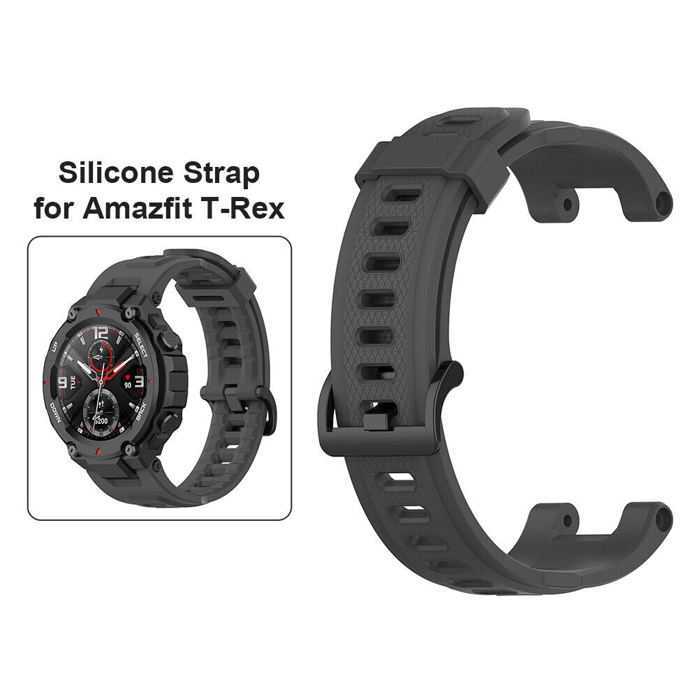 Silicone Watch Strap Band for Huami Amazfit T-Rex Pro/Amazfit T-Rex (Grey)