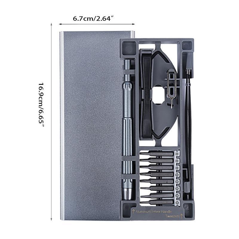 Multifunction Precision Screwdriver Set Steel & Aluminum Screwdriver Kit 24 In 1