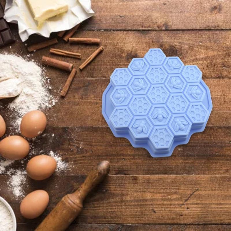 DIY Honeycomb Shape Shape Mold Silicone Craft Cake Clay Soap Decorating Family