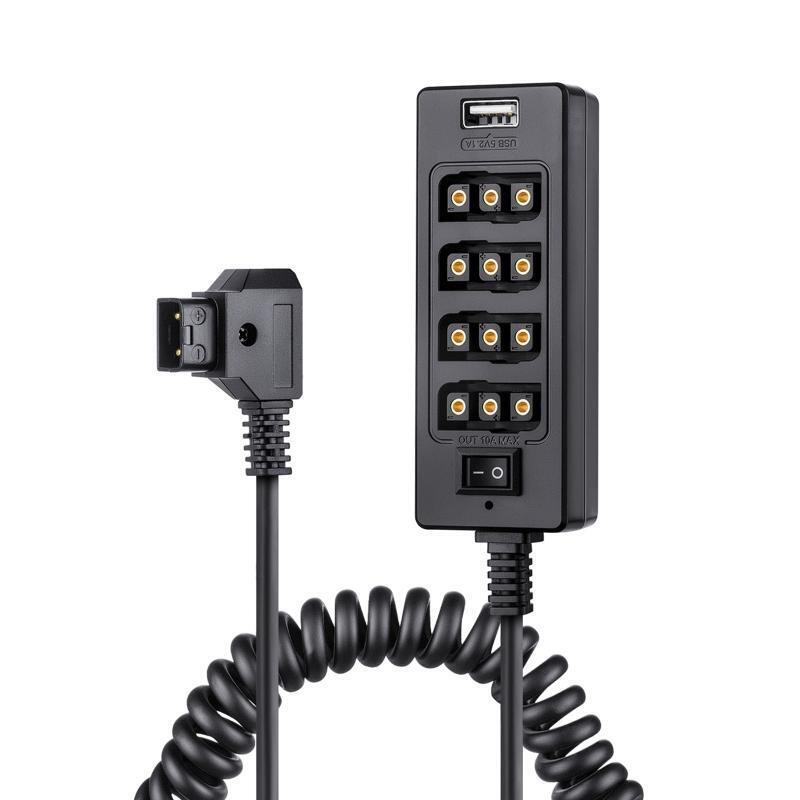 D-tap Male to 5 Port D-tap Female Spliter D-Tap B Type Socket Power for Camera