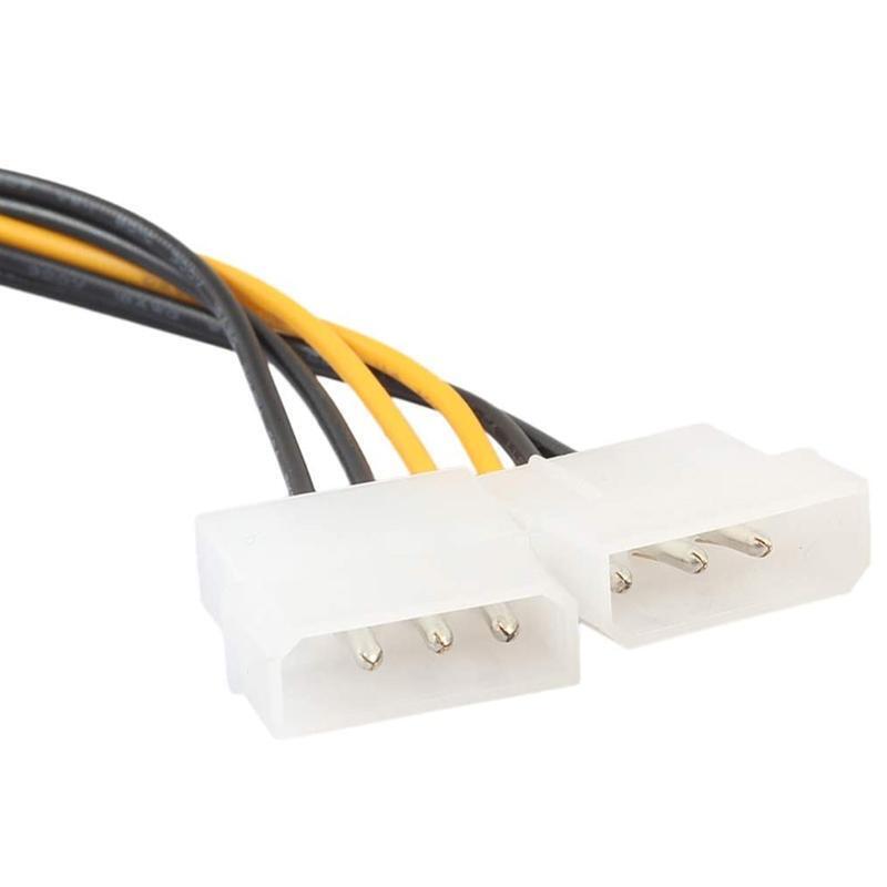 4pin To 6pin Graphics Card Power Adapter Dual 4p To 6p Graphics Card Splitter