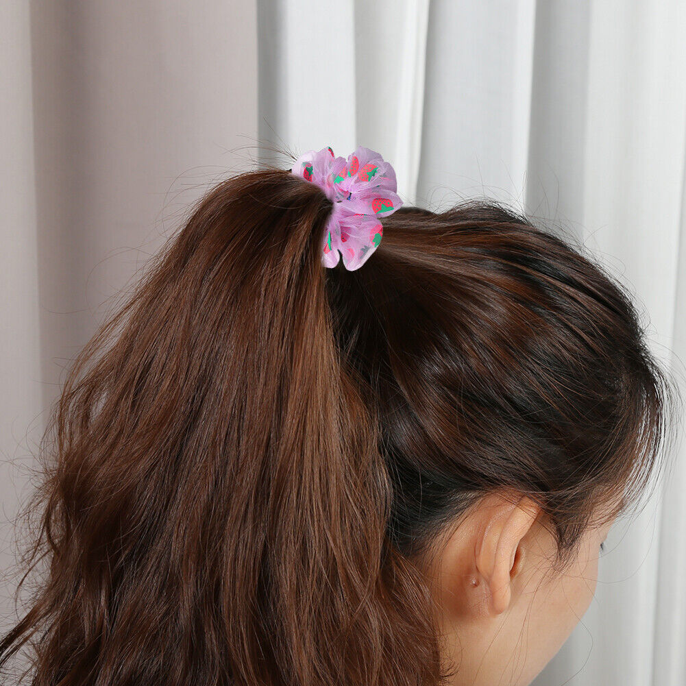 Sweet Ponytail Hair Bands Women Girls Ponytail Elastic Hair Loop (Purple)