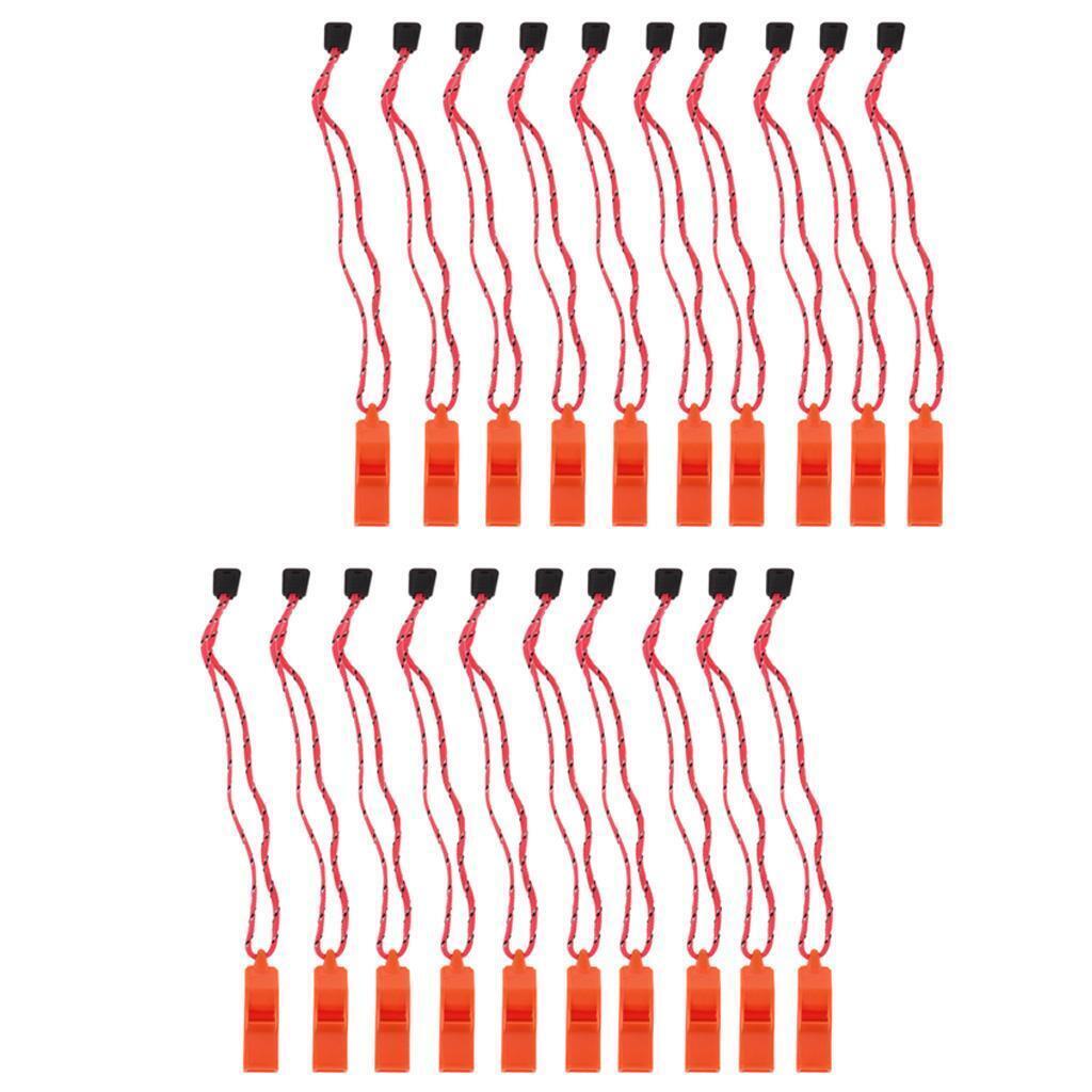 20Pcs Emergency Signal Survival Horn Loud Blast Animal Alert Hiking Whistle