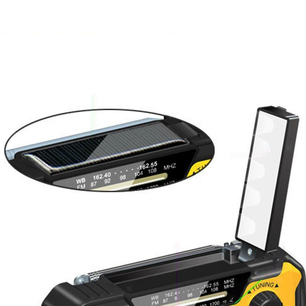 Emergency Weather Radio  Crank Solar ,LED Flashlight Cellphone Charger