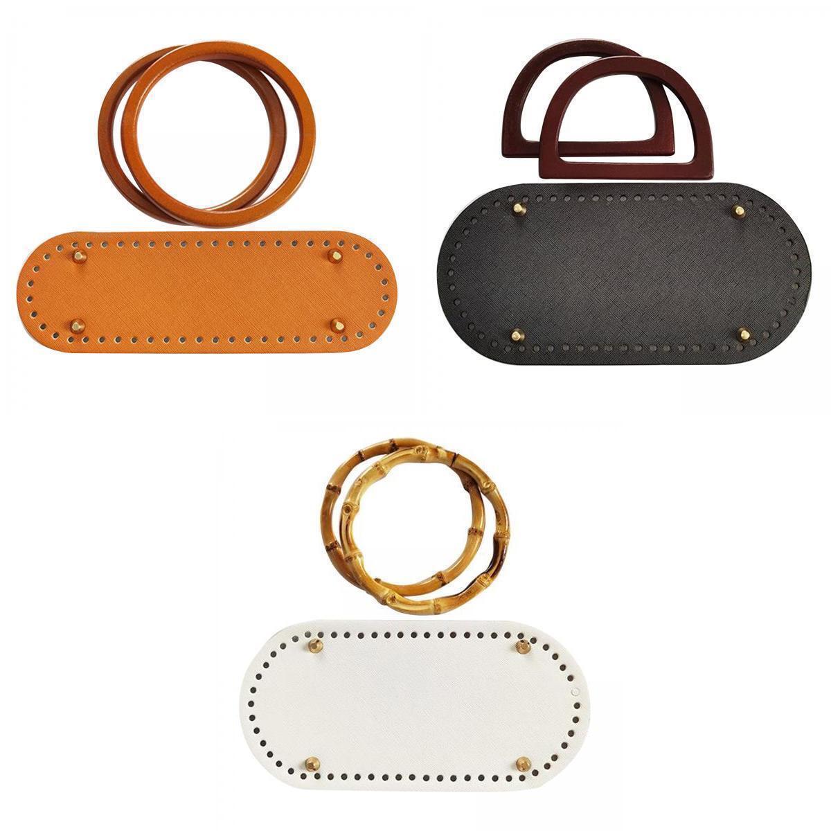 3x DIY Crochet Bags Bottom Pad Weaving Bag Insert Handbags Making Supplies