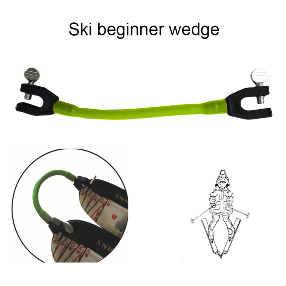 Ski Tip Connector Winter Skiing Turning Training Aid for Beginners (Green)