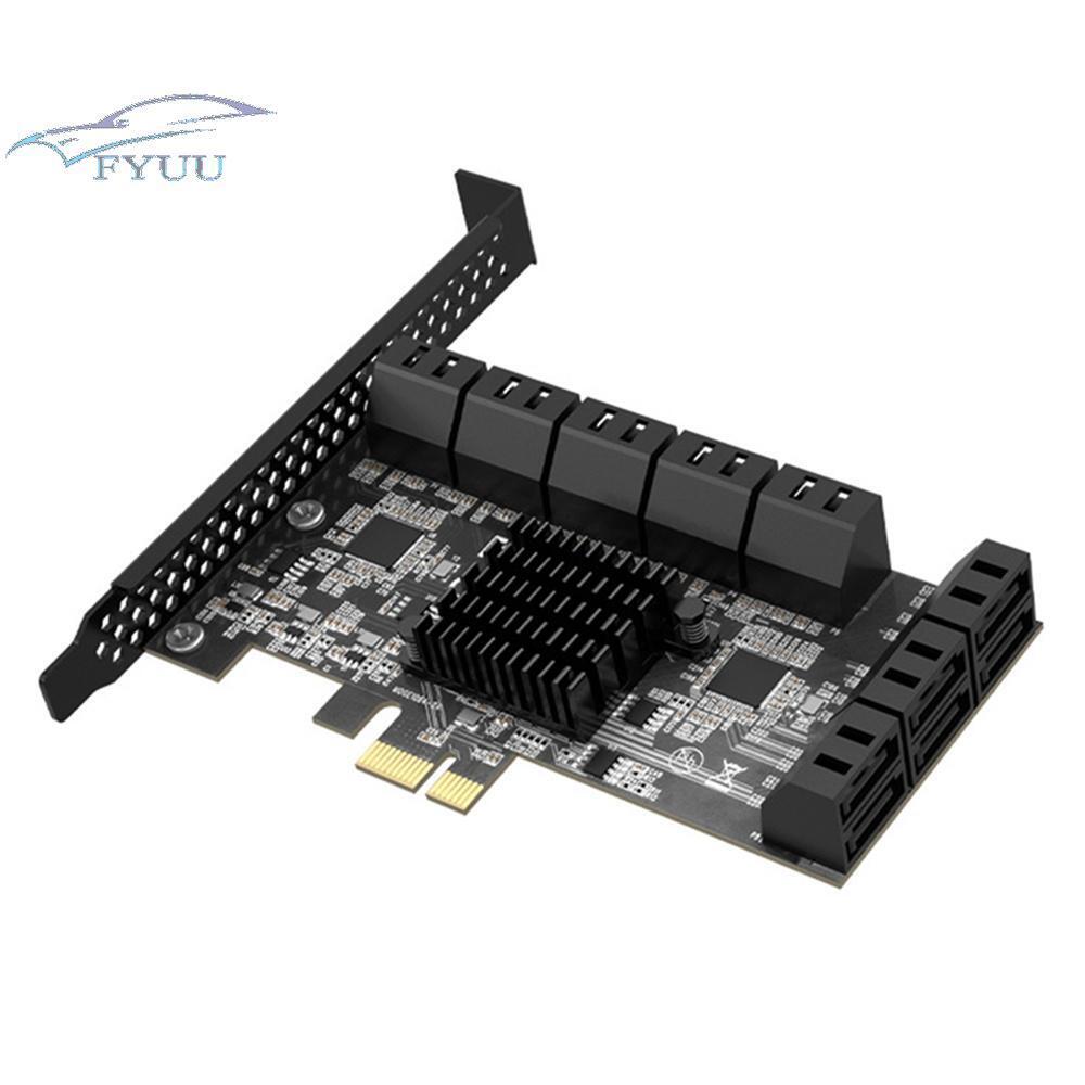 PCI-E Expansion Card 16 Port SATA PCI Express X1 to SATA3.0 For TC Miner Mining