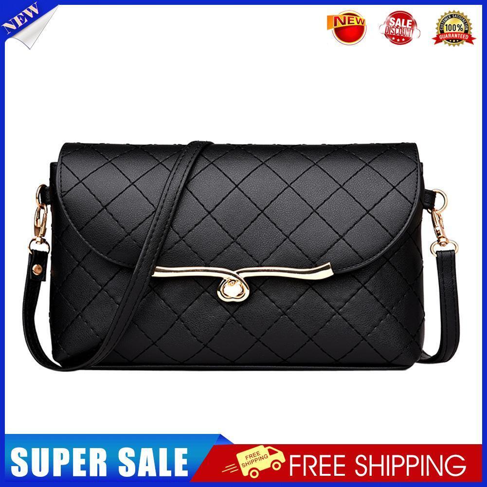 Elegant Diamond Lattice PU Handbags for Women Crossbody Shoulder Flap Bags