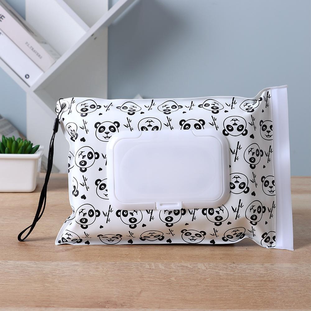 Clamshell Easy-carry Snap-strap Container Clean Wipes Carrying Case Wipe Bag