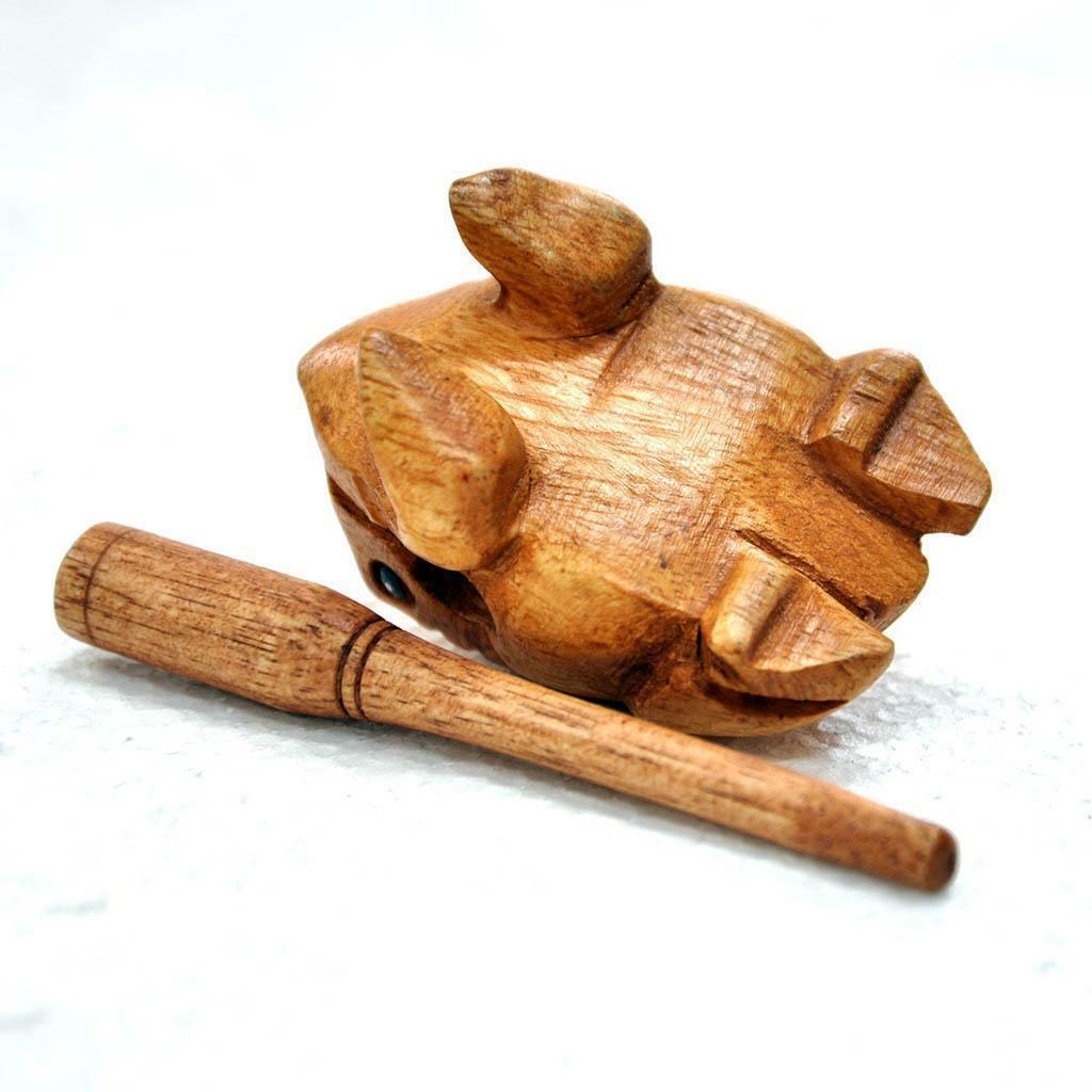 Wooden Luck Frogs  Children Musical  Office Ornaments#5