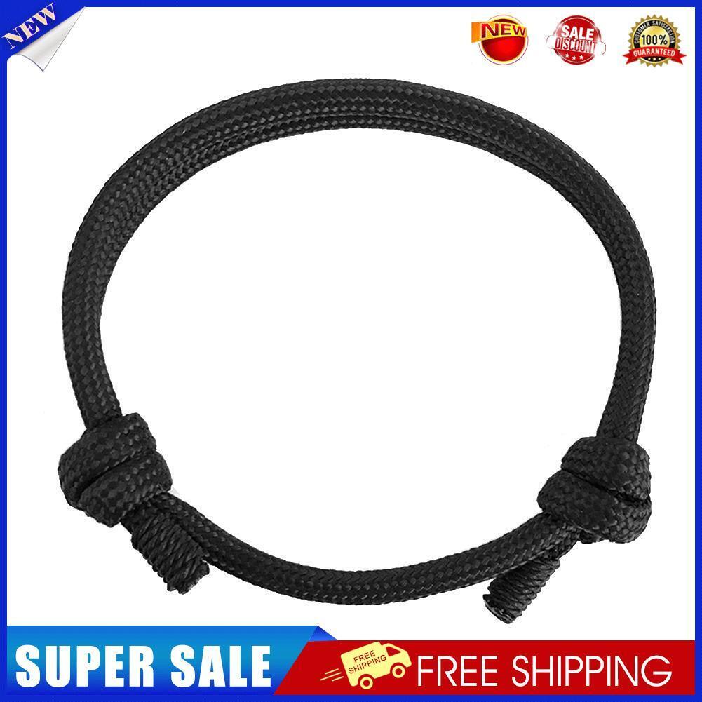 Braided Nautical Bracelet Adjustable String for Men Women Universal (Black)